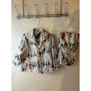 PBK Pottery Barn Kids 3t Dr. Seuss Christmas Grinch pajamas set